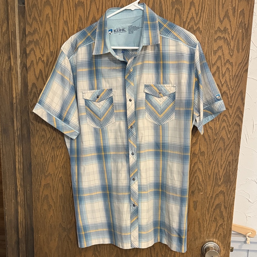 Kuhl Men's Konquer Casual Button Down Shirt - Light Blue‎
